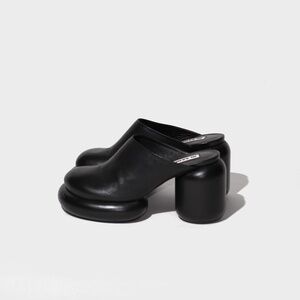 Jil Sander Leather Chunky Block Heel Mule 37
